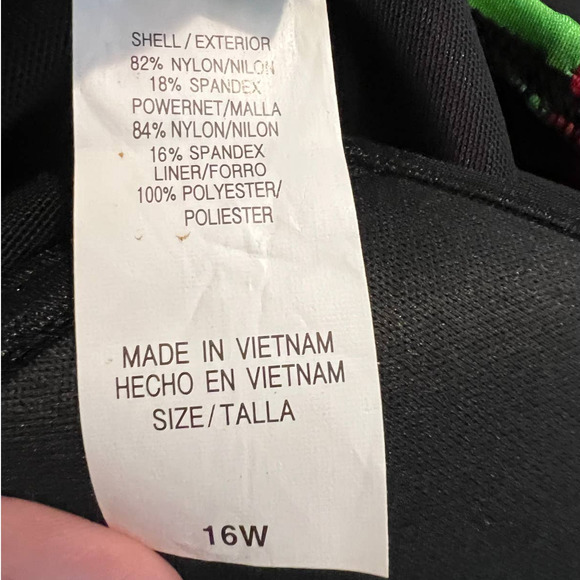 New Inches Away One-Piece Swimsuit w/Black Skirt Top in Pink Orange Size 16W - Picture 5 of 6